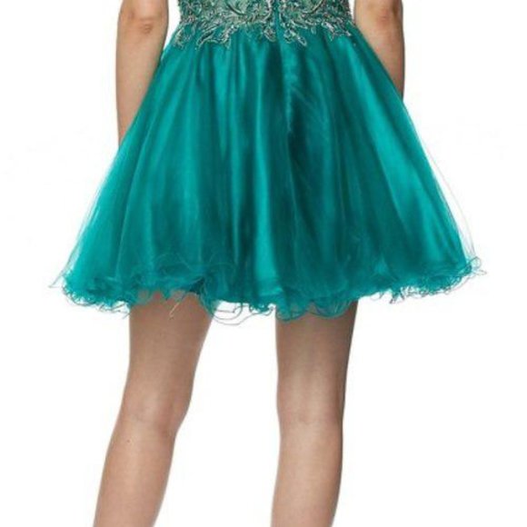 NEW Scoop Neck A-Line Short Prom Dress JT789 - Picture 3 of 5